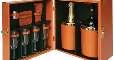 Portable Champagne and Wine Bar set by Swaine Adeney Brigg