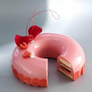 Raspberry, Rose & Lychee Entremet